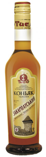 Упаковка коньяку Тиса Закарпатський 4 роки витримки 40%