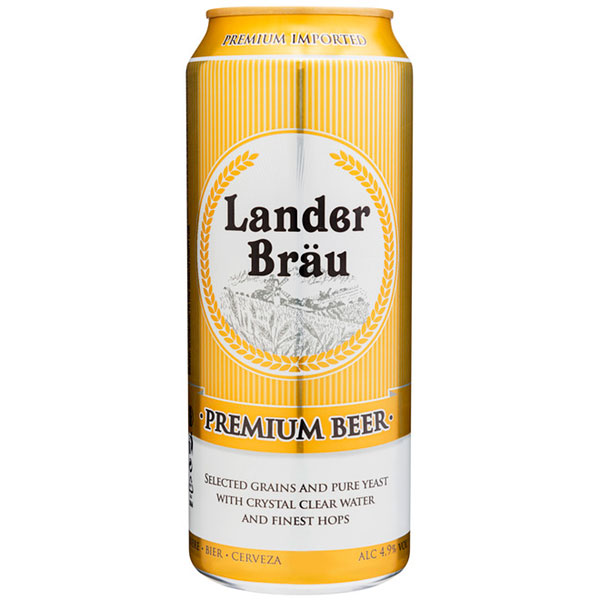 Пиво Lander Brau Premium Pilsner світле фильтрованное 4.9%