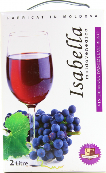 Вино Alianta Vin Isabella Moldoveneasca червоне напівсолодке 9-11%