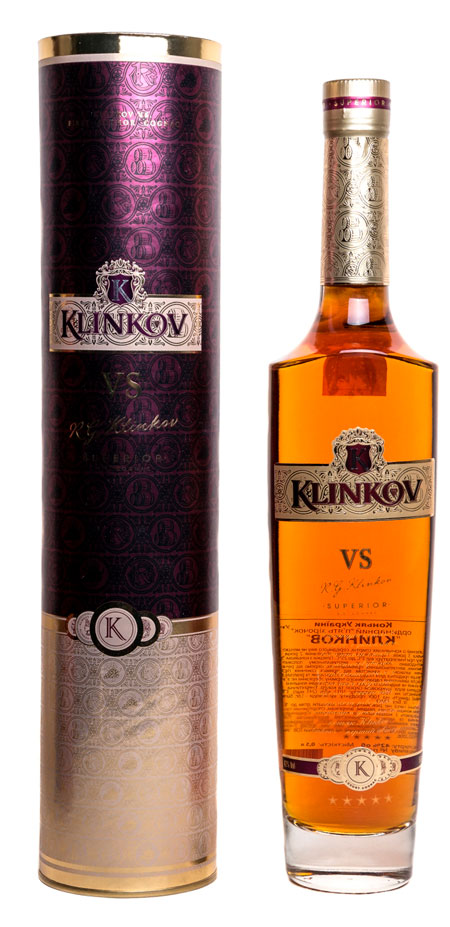 Коньяк Klinkov VS в тубусі 5 років витримки 40%