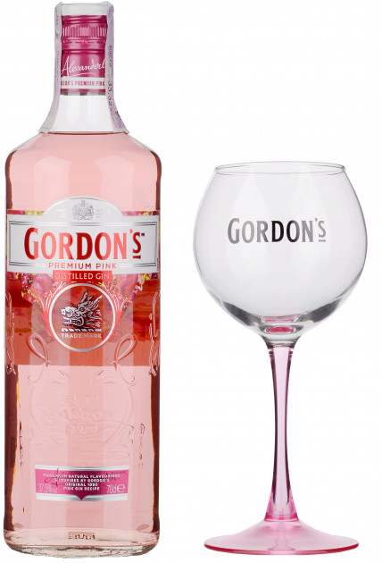 Джин Gordon's Premium Pink 37.5% + келих