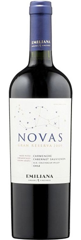 Вино Carmenere — Cabernet Sauvignon "Novas" Gran Reserva Emiliana червоне сухе