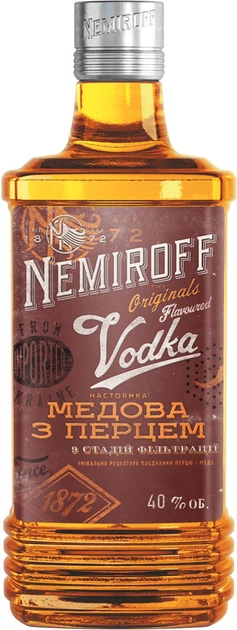 Горілка Nemiroff Українська медова з перцем 40%