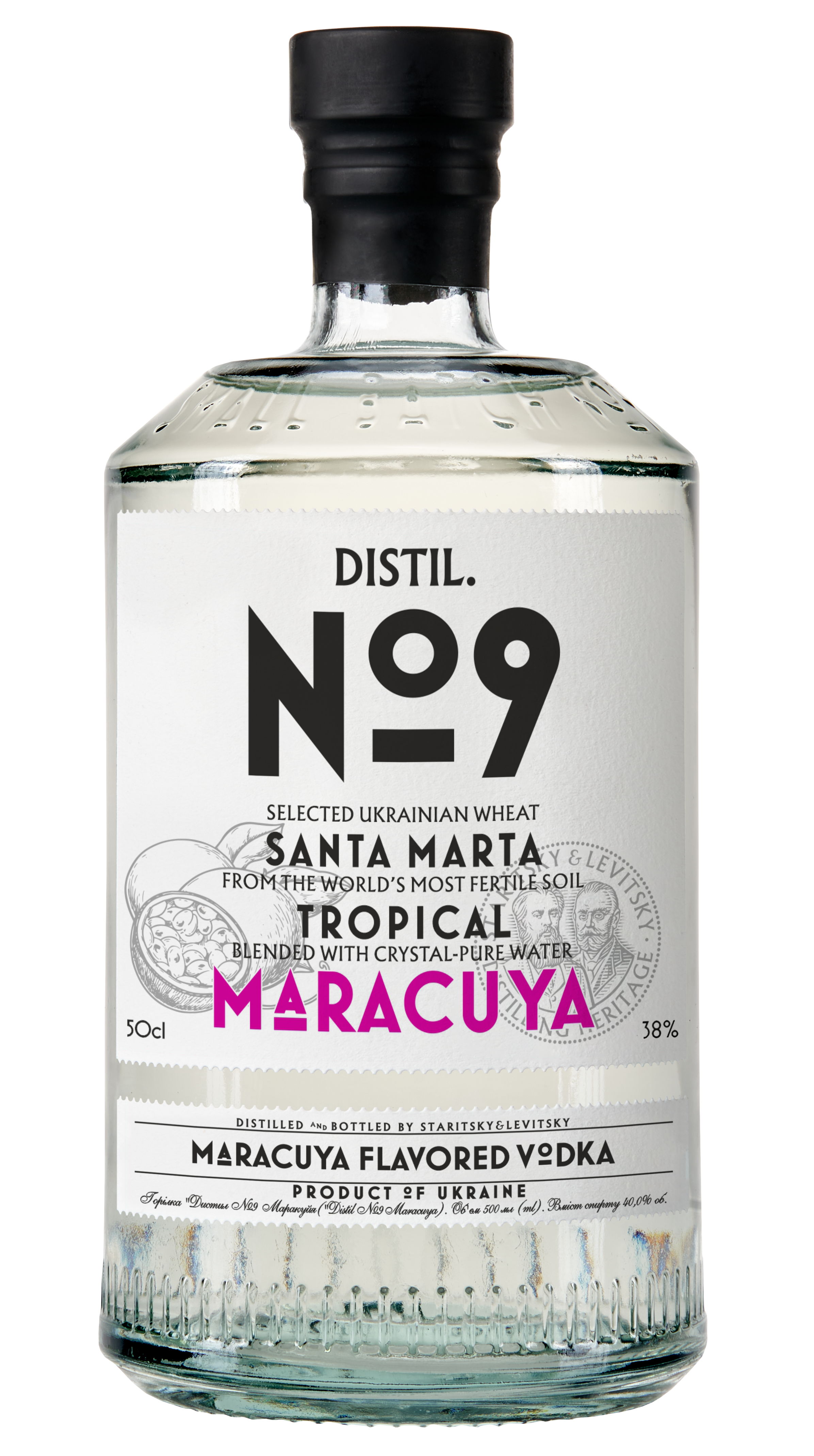 Горілка Staritsky & Levitsky Distil.No9 Maracuya 38%