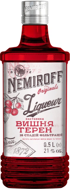 Настоянка Nemiroff Вишня Терен Штоф Оригінал 21%
