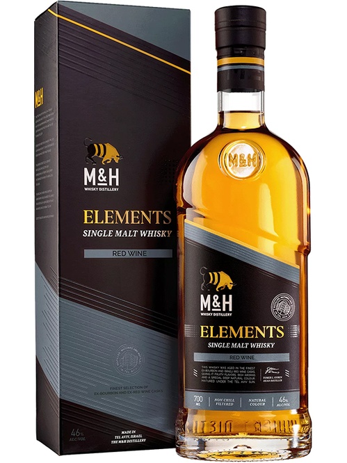 Віскі Elements Red Wine Cask M&H Distillery 46%