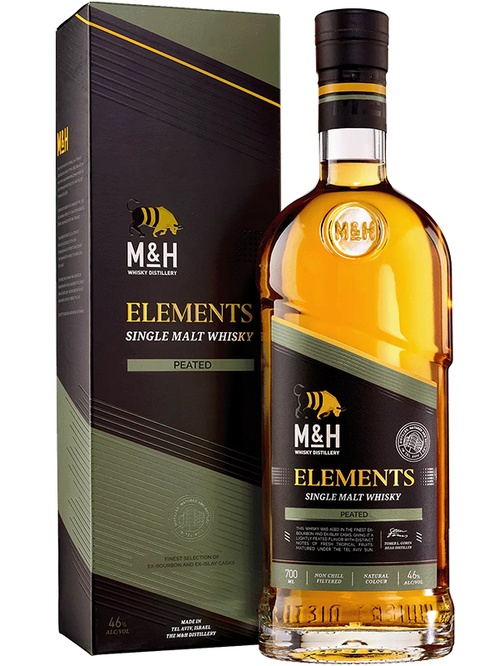 Віскі Elements Peated Malt M&H Distillery 46%