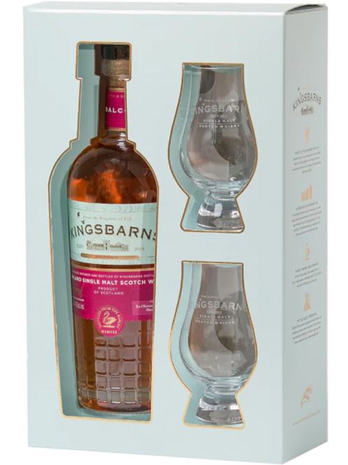 Віскі Kingsbarns Balcomie Single Malt + 2 келиха 46%