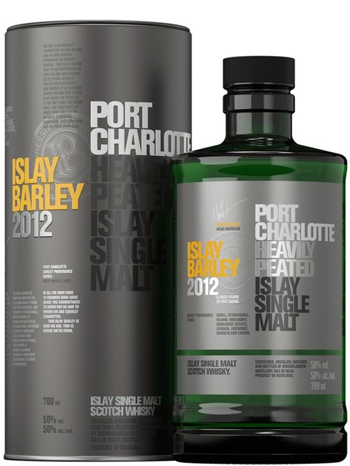 Віскі Islay Barley Port Charlotte Bruichladdich 2012 рік в тубусі 50%